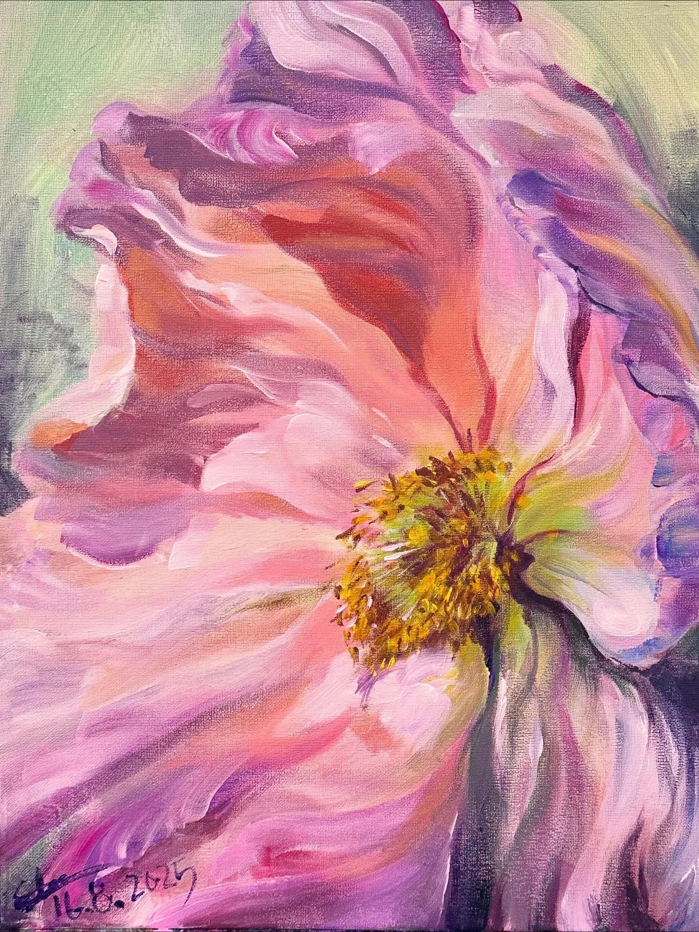 A vertical flower sketch